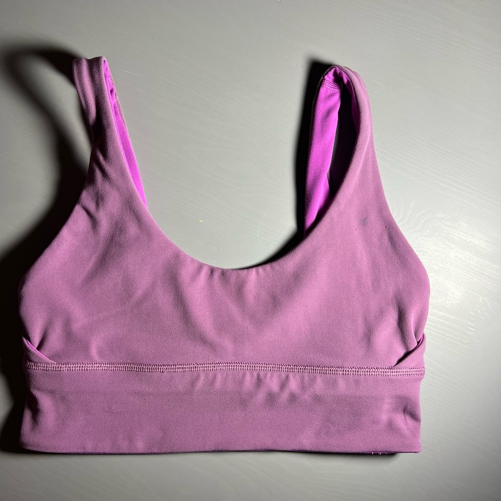 Lululemon Align Reversible Sports Bra in Bright Magenta/Vintage Plum, Size 6 - Picture 2 of 5